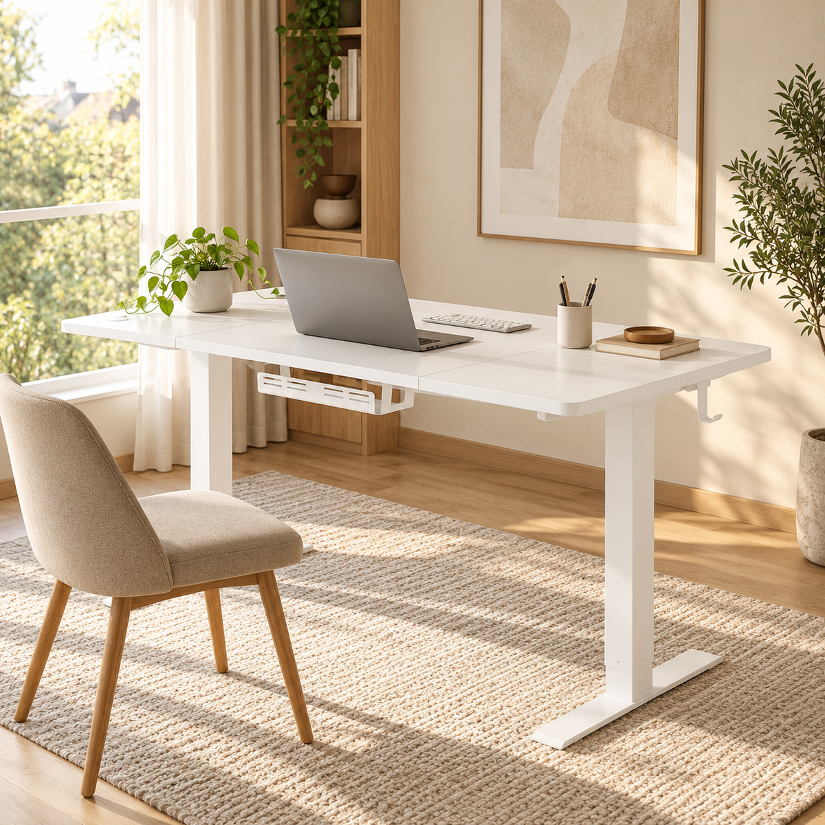 Majorelle Vela Pro Standing Desk — 140 × 60 cm — workspace view; accessories not included