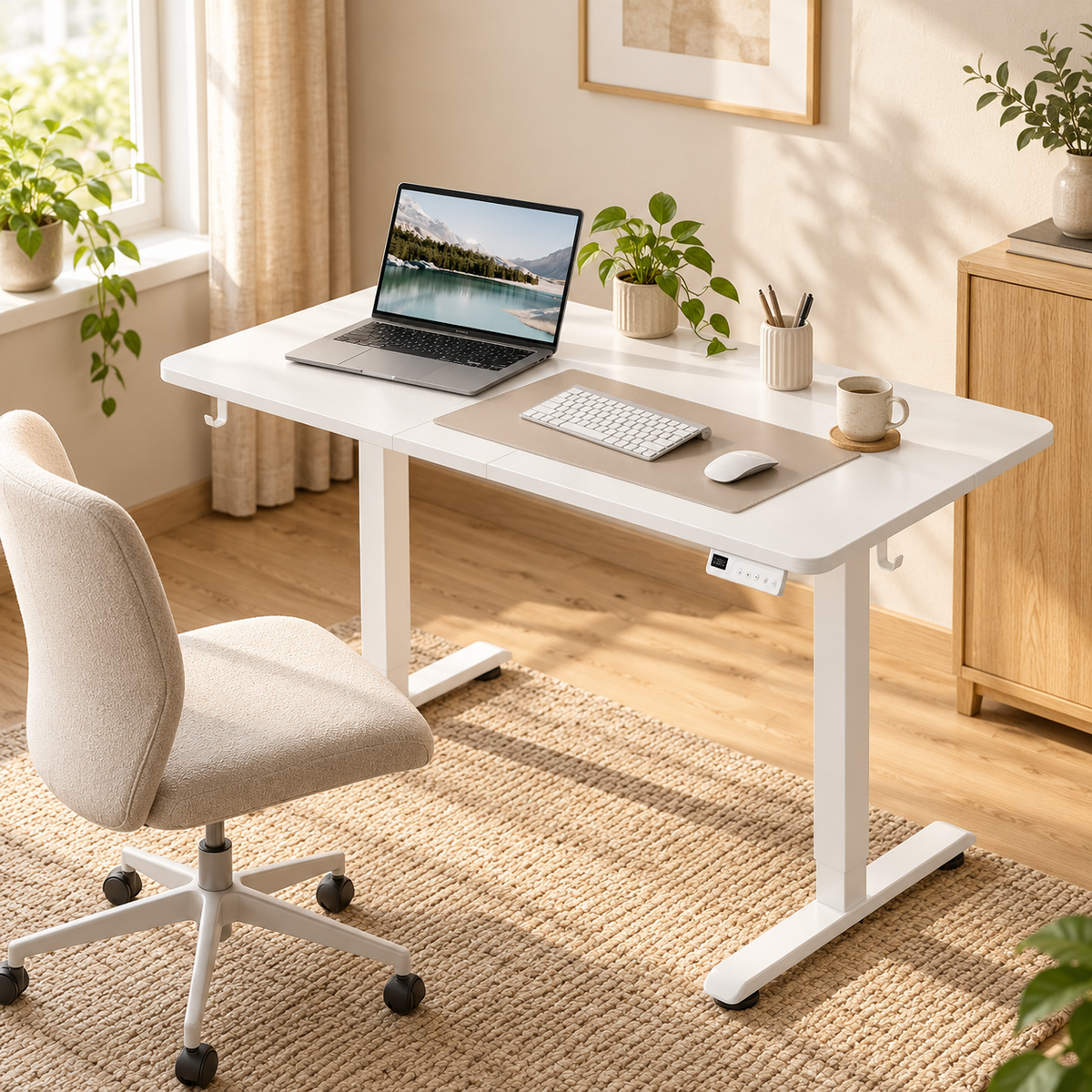 Majorelle Vela Tempo Standing Desk — 120 × 60 cm — workspace view; accessories not included