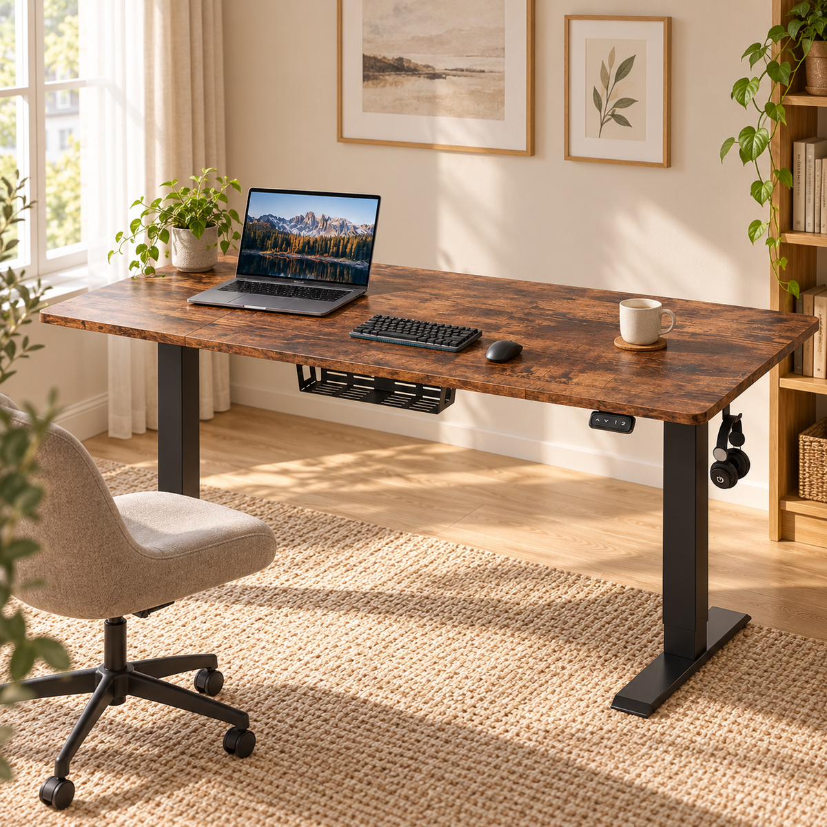 Majorelle Vela Flow Ultra Standing Desk — 180 × 80 cm — workspace view; accessories not included