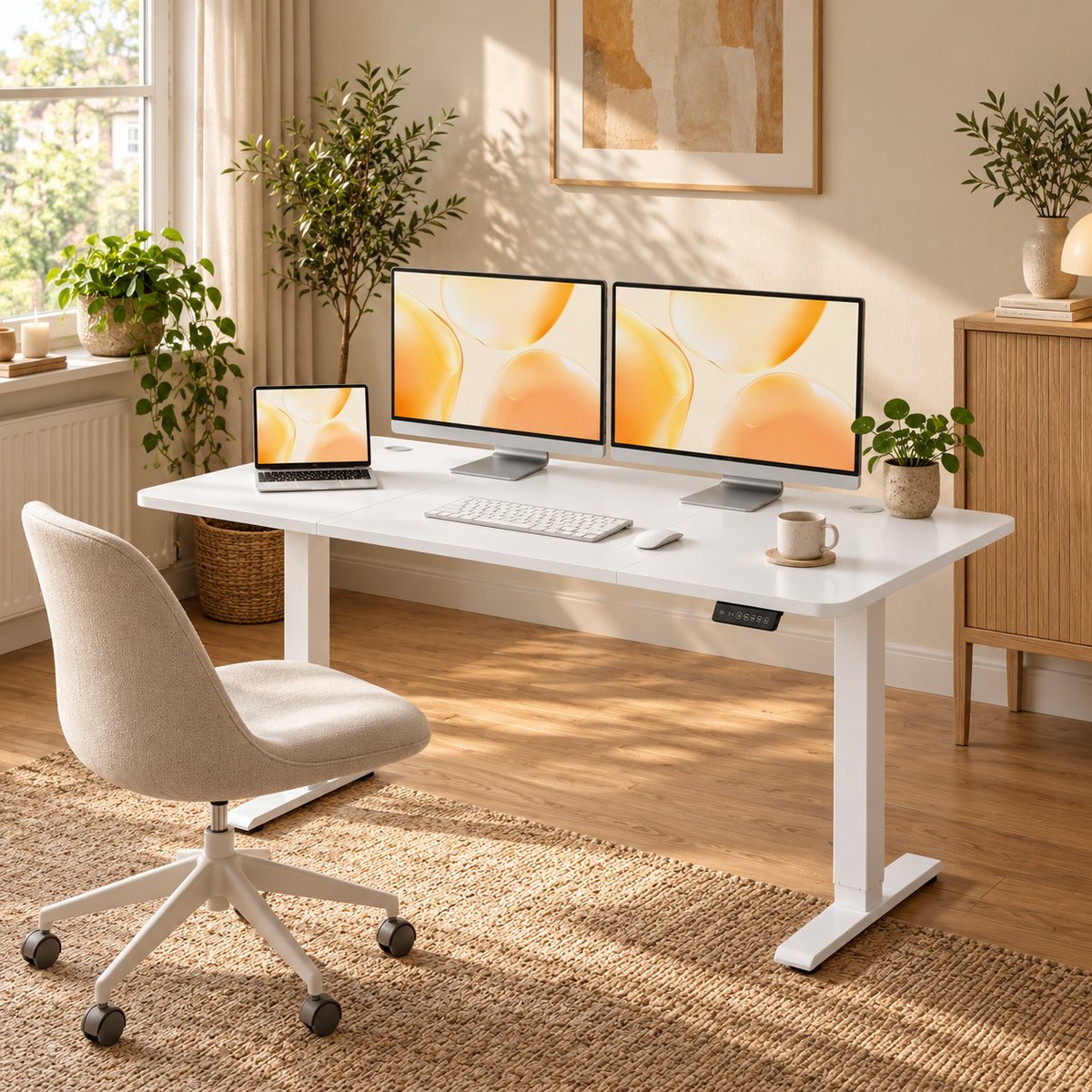 Majorelle Vela Max Standing Desk — 160 × 70 cm — workspace view; accessories not included