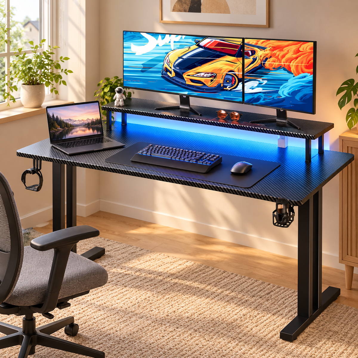 Majorelle Pulse Studio Max — Bureau — 160 cm — dans un espace de travail ; accessoires non inclus