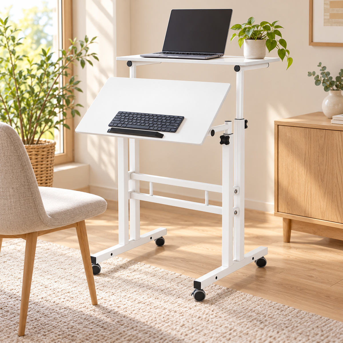 Majorelle Noma Duo Mobile Laptop Table — 60 × 30 cm — workspace view; accessories not included