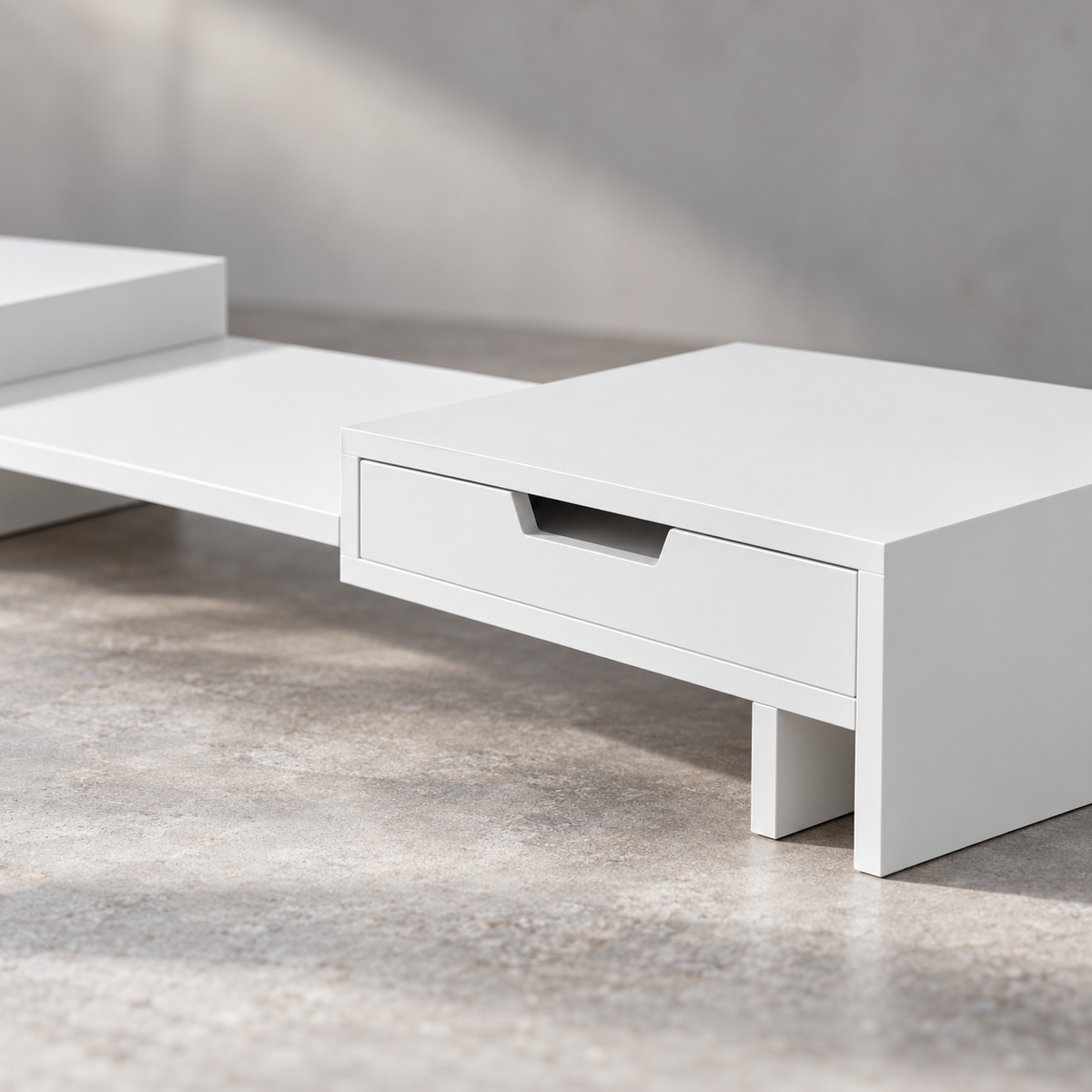 Majorelle Linea Flex — Support pour écran — 60–107 cm — détail de la construction