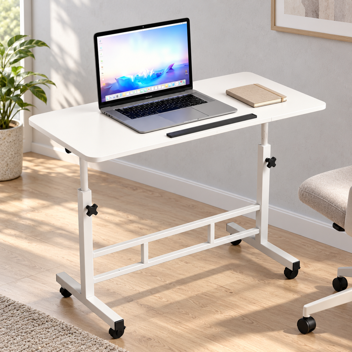 Majorelle Noma Pro Mobile Laptop Table — 80 × 40 cm — workspace view; styling accessories not included